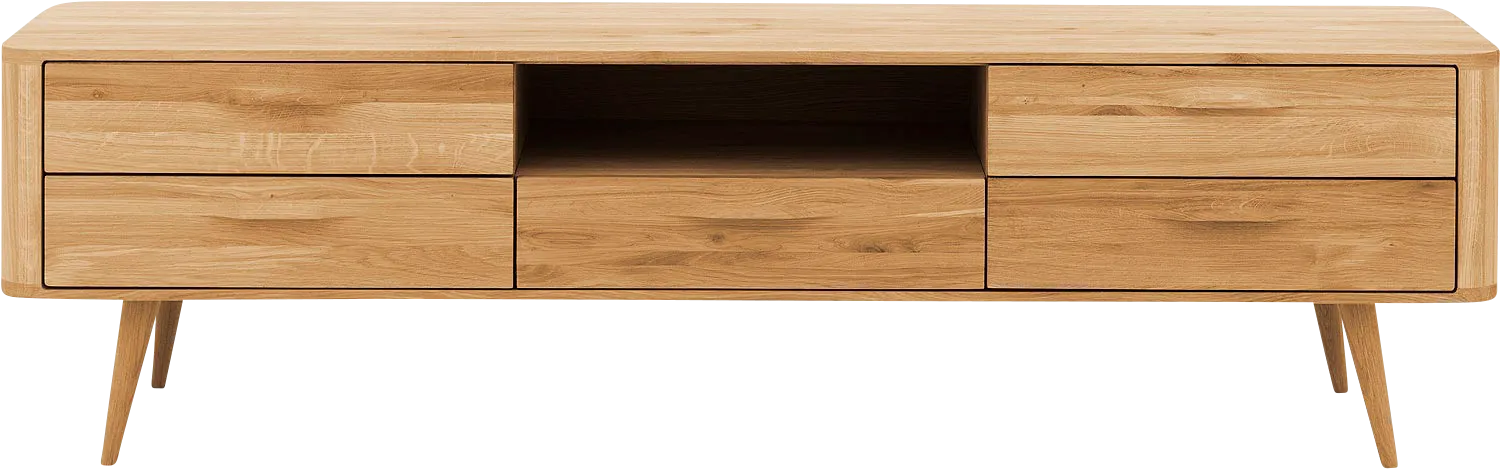 Goossens Tv Meubel Bjarte, 5 laden 1 open vak 180 cm breed
