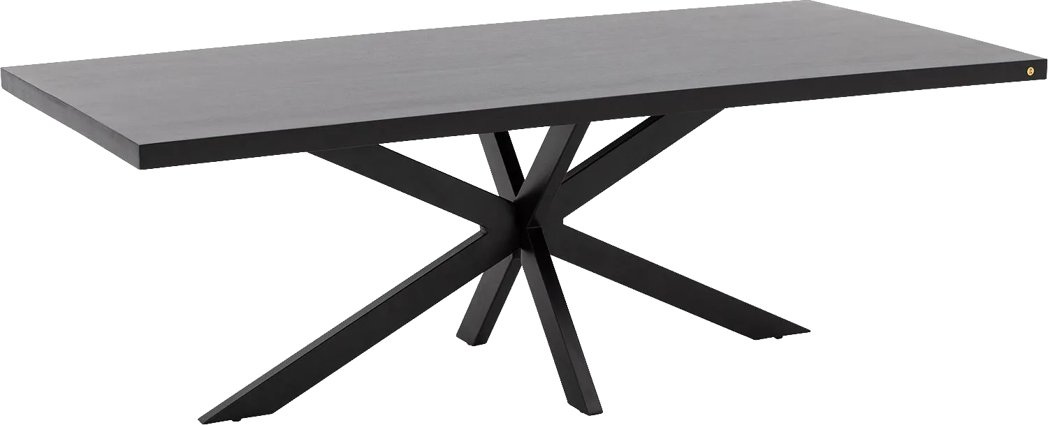 Goossens Basic Lecce Eettafel Mango Zwart - 8243806-goossens-basic-lecce-eettafel-mango-zwart-01