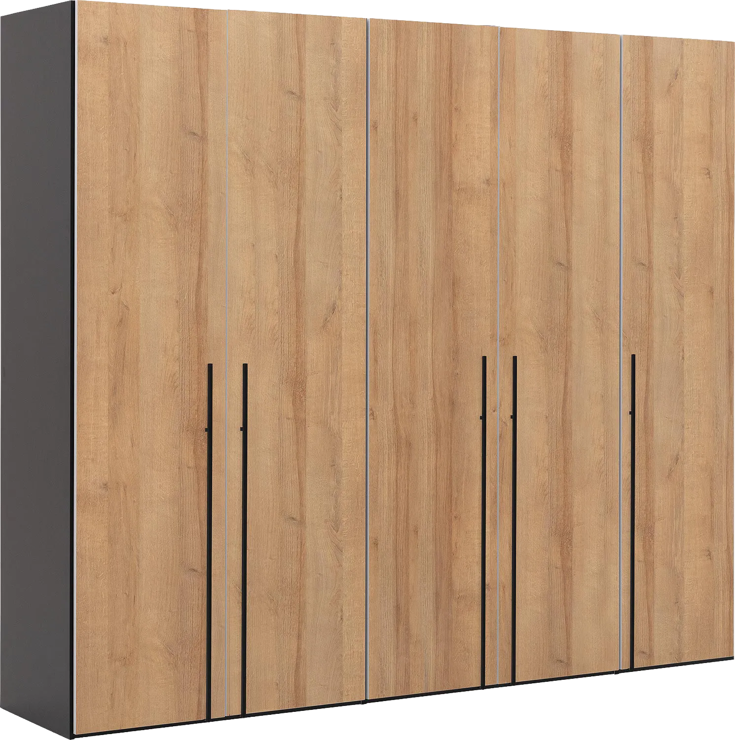 Goossens Kledingkast Easy Storage Ddk, Kledingkast 253 cm breed, 220 cm hoog, 5x draaideur