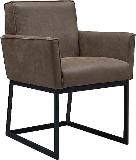 Goossens Excellent Ton Eetkamerstoel Leer Grijs - 8233402-goossens-excellent-ton-eetkamerstoel-leer-grijs-01