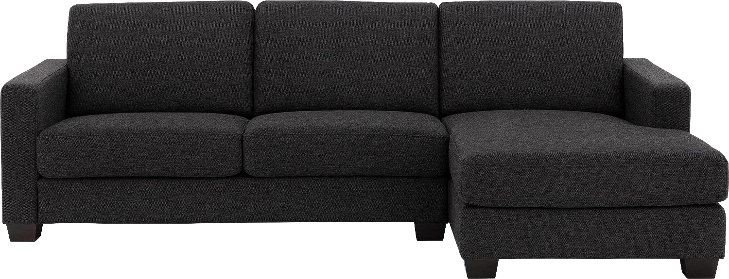 Goossens Hoekbank N-joy Divana Met Chaise Longue grijs, stof, 2,5-zits, stijlvol landelijk met chaise longue rechts