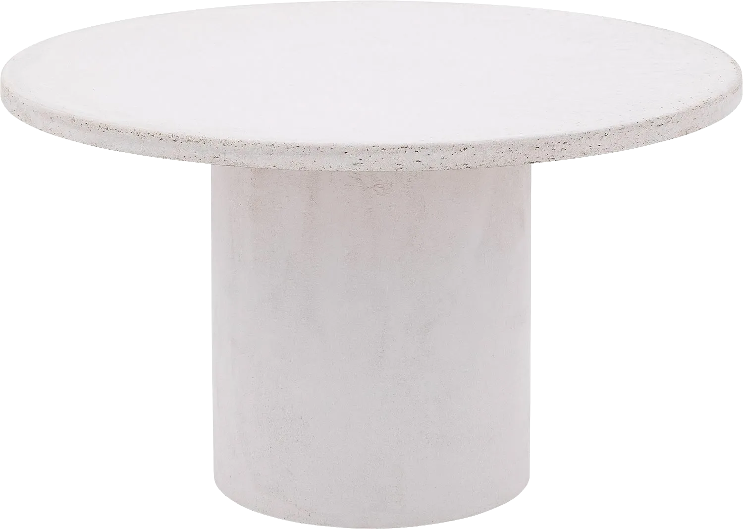 Goossens Salontafel Stone rond, beton wit, urban industrieel, 70 x 40 x 70 cm