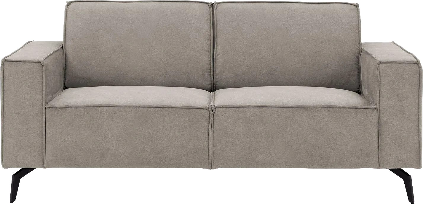 Goossens Hoekbank Hercules grijs, microvezel, 2-zits, modern design