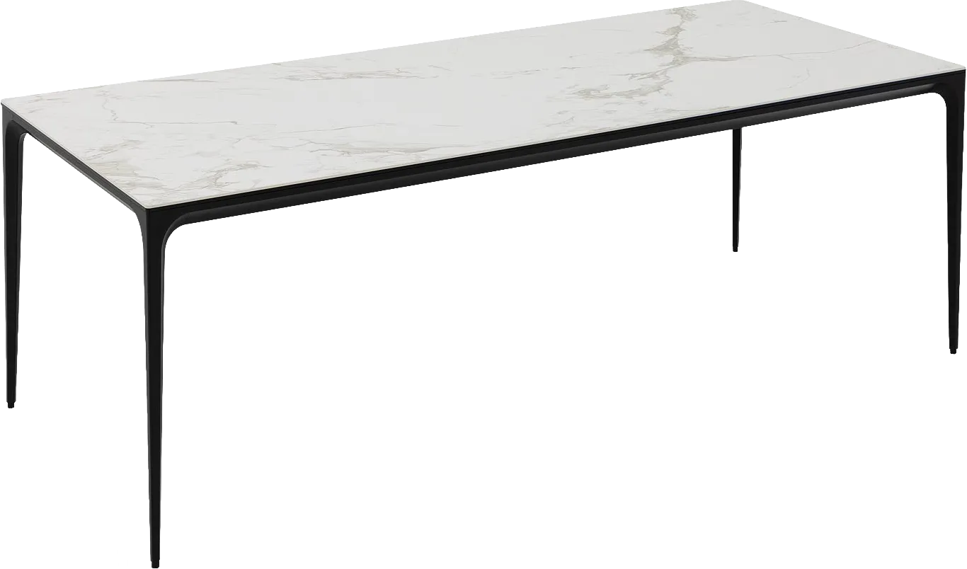 Goossens Mundi Eettafel Keramiek Wit - 8235364-goossens-mundi-eettafel-keramiek-wit-01