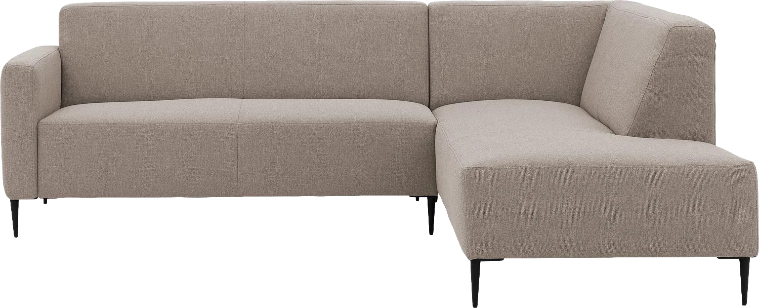 Goossens Bank Key West grijs, stof, 2,5-zits, modern design met ligelement rechts