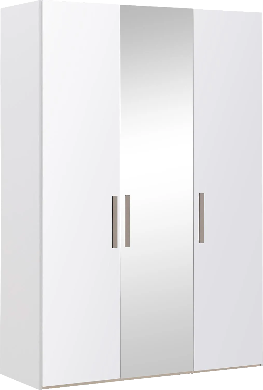 Goossens Kledingkast Easy Storage Ddk, Kledingkast 153 cm breed, 220 cm hoog, 2x glas draaideur en 1x spiegel draaideur midden