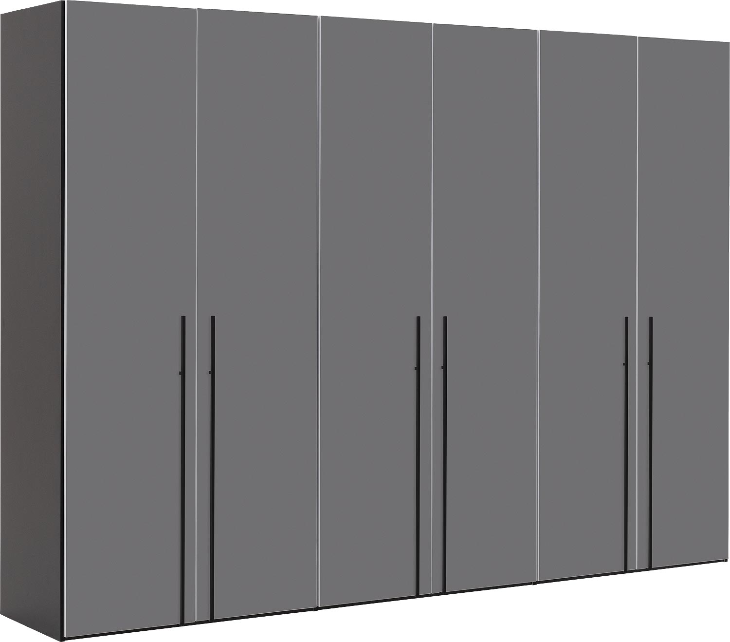 Goossens Kledingkast Easy Storage Ddk, Kledingkast 304 cm breed, 220 cm hoog, 6x glas draaideur