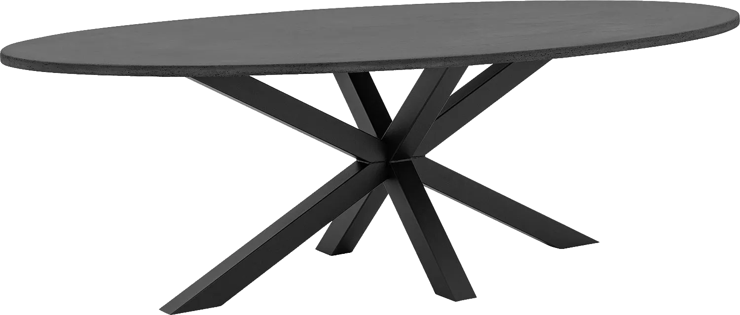 Goossens Eettafel Stone, Ovaal 250 x 120 cm