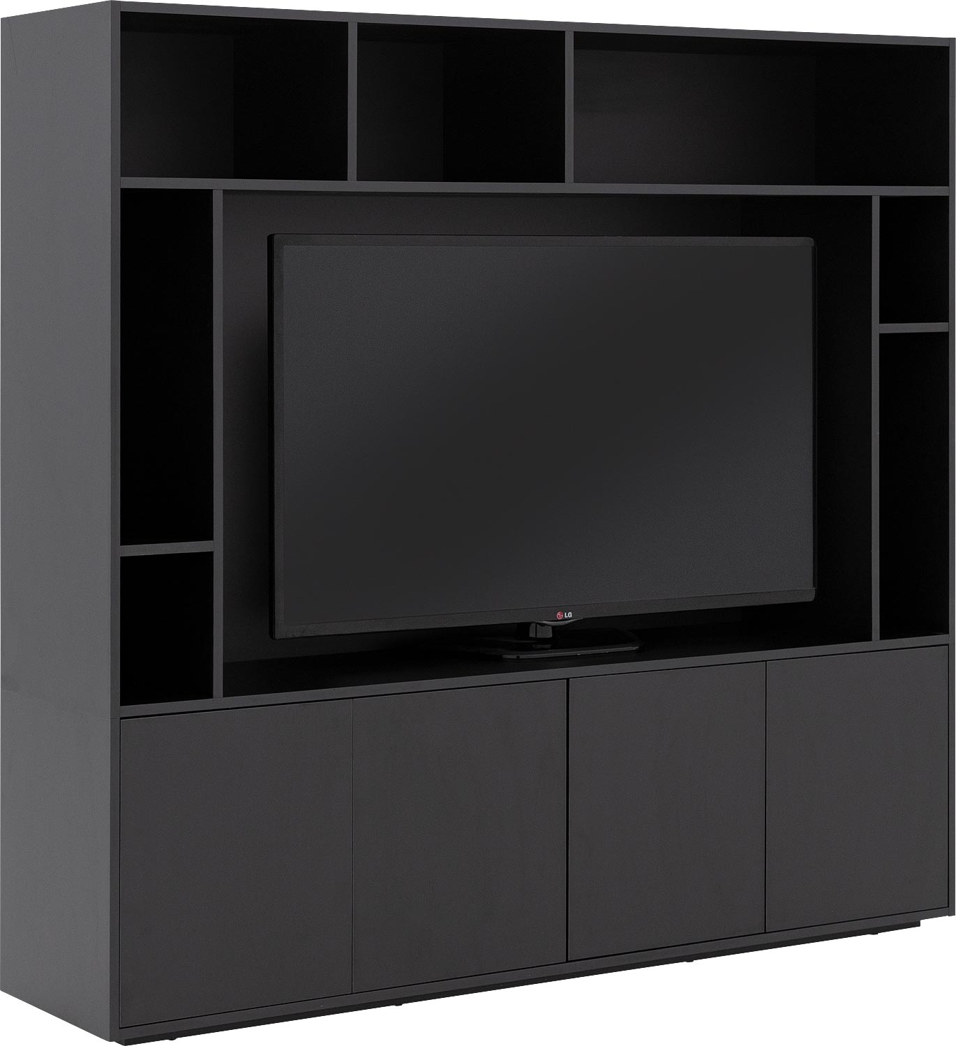 Goossens Basic Madrid Tv Meubel Melamine Zwart - 8251695-goossens-basic-madrid-tv-meubel-melamine-zwart-04