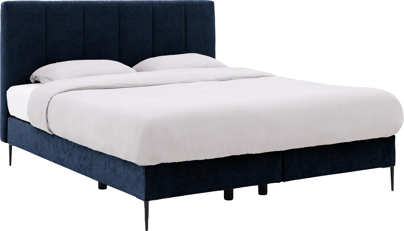 Goossens Boxspring Ease Solid Incl. Matras, Vlak 180 x 210 cm (=2x 90 x 210 cm) met hoofdbord + 2x matras shapes 1