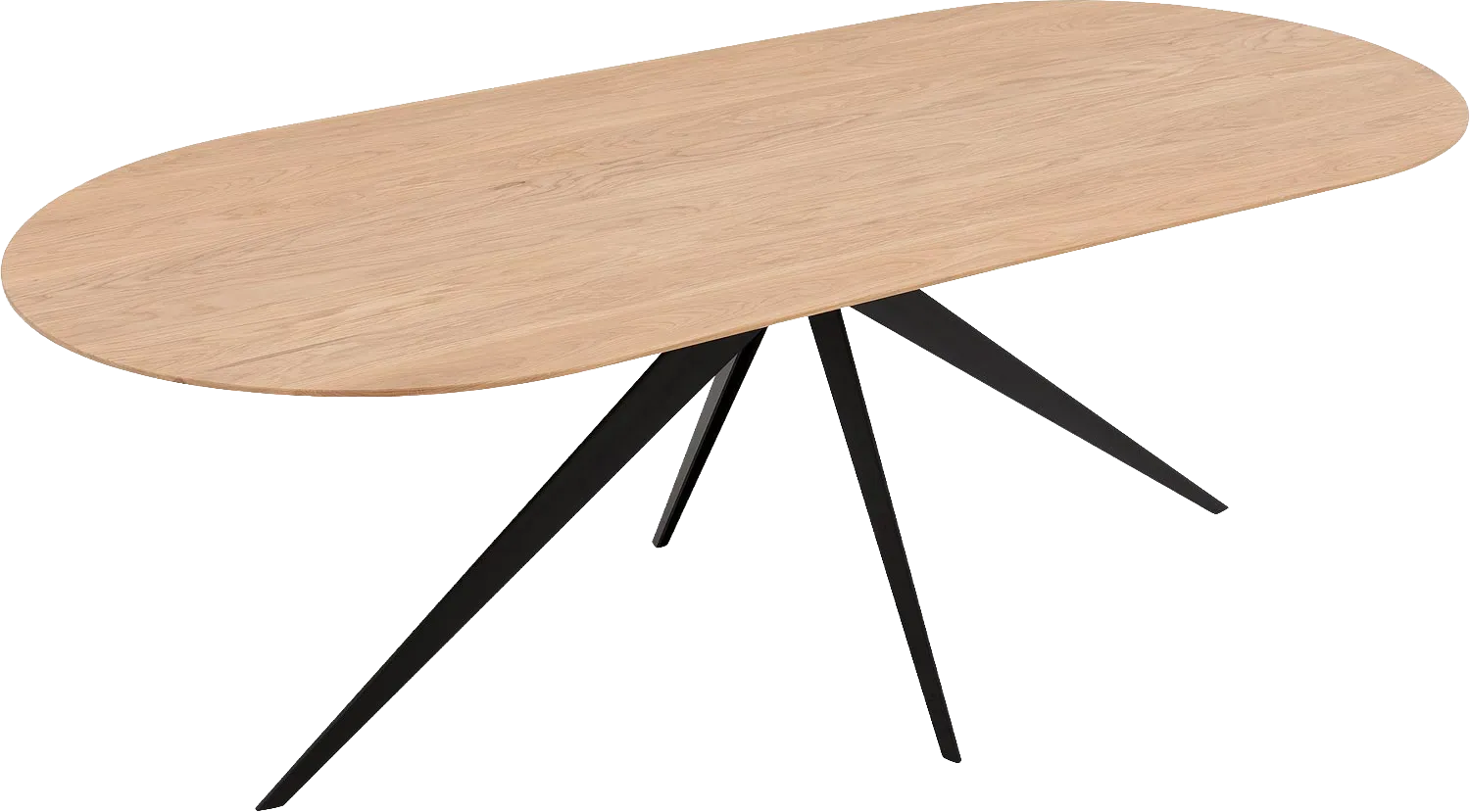 Goossens Excellent Eettafel Uniek, Semi rond 180 x 100 cm