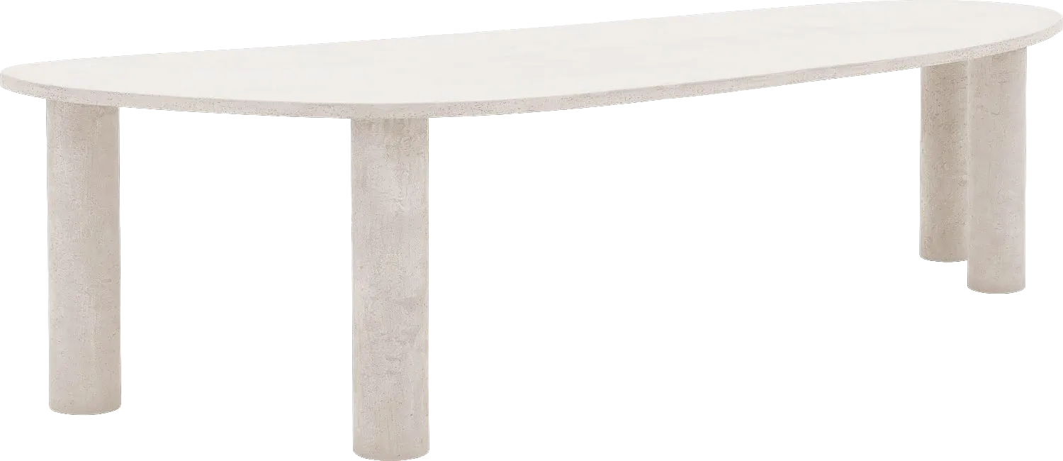 Goossens Stone Eettafel Beton Wit - 8231895-goossens-stone-eettafel-beton-wit-01