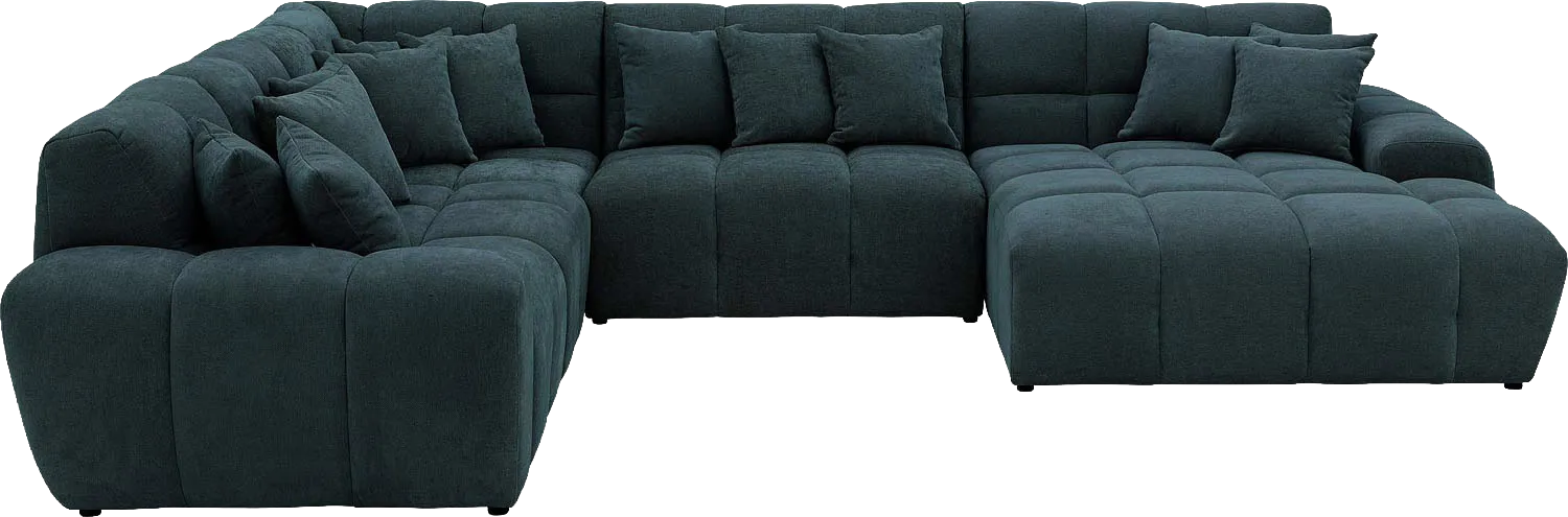 Goossens Excellent Bank Kubus groen, stof, 1,5-zits, modern design