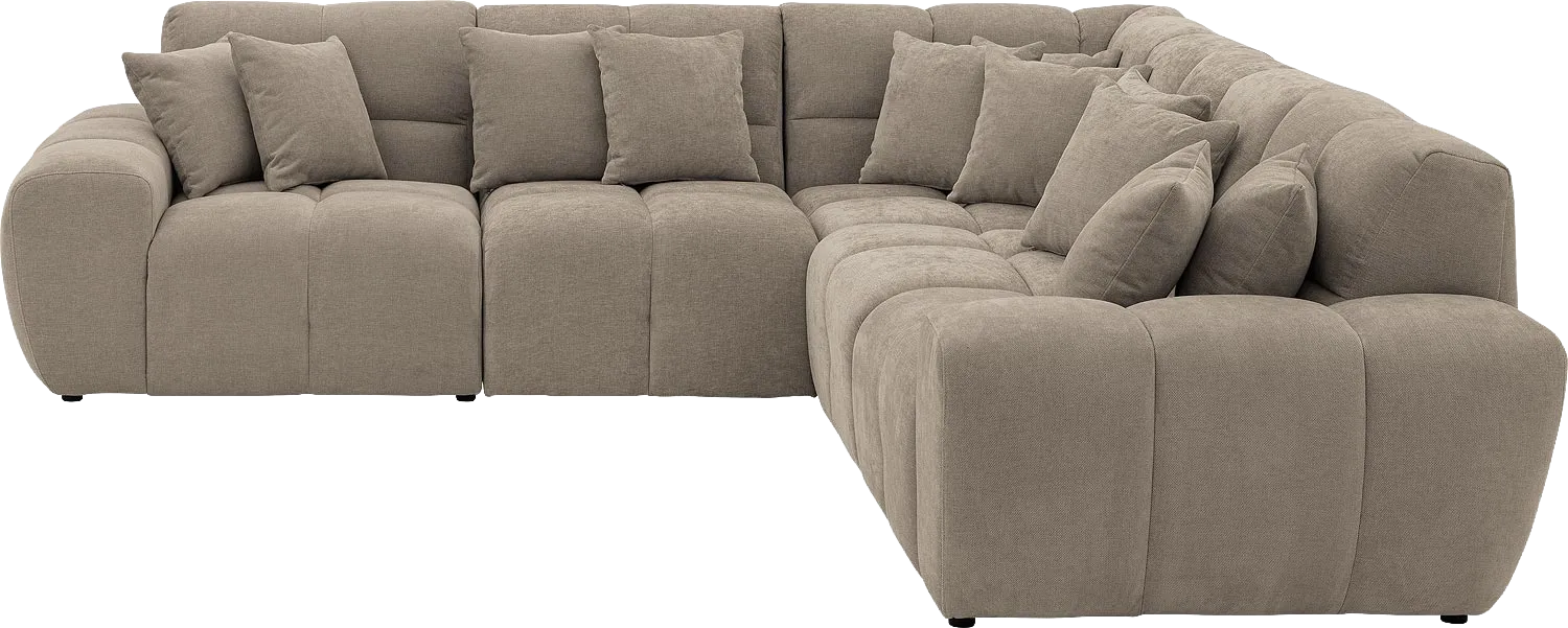 Goossens Excellent Kubus Bank Stof Bruin - 8252778-goossens-excellent-kubus-bank-stof-bruin-01