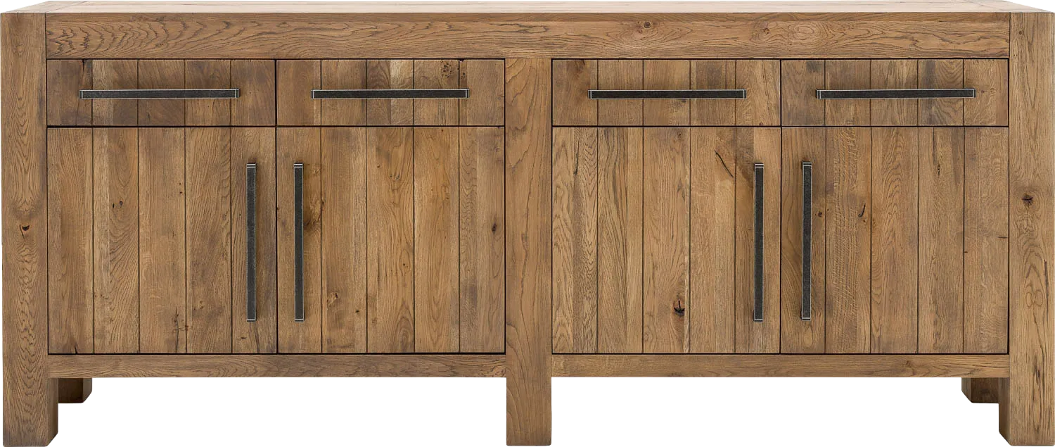 Goossens Dressoir Roots, 4 deuren 4 laden