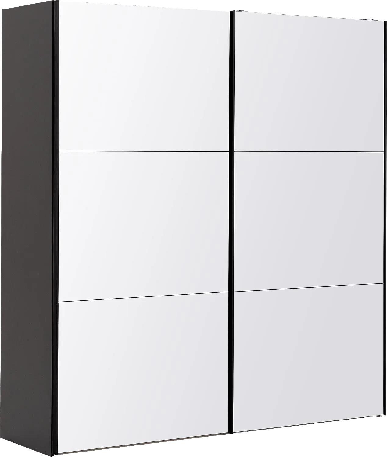 Goossens Kledingkast Easy Storage Sdk, 203 cm breed, 220 cm hoog, 2x 3 paneel glas schuifdeuren