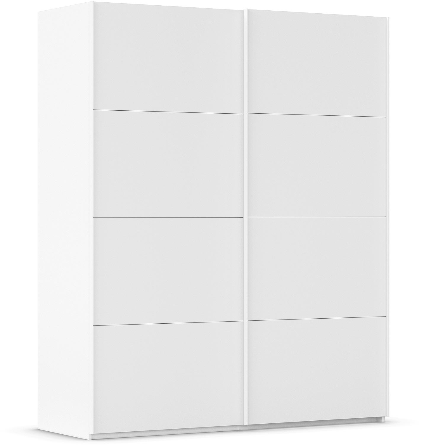 Goossens Excellent Kledingkast Finca Mat Glas, Slaapkamerkast 200 cm breed, 223 cm hoog, 2x 4 paneel glas schuifdeuren