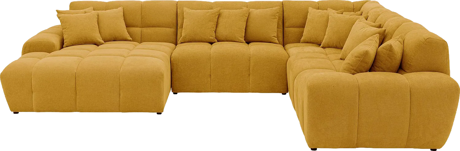 Goossens Excellent Kubus Bank Stof Geel - 8252842-goossens-excellent-kubus-bank-stof-geel-01