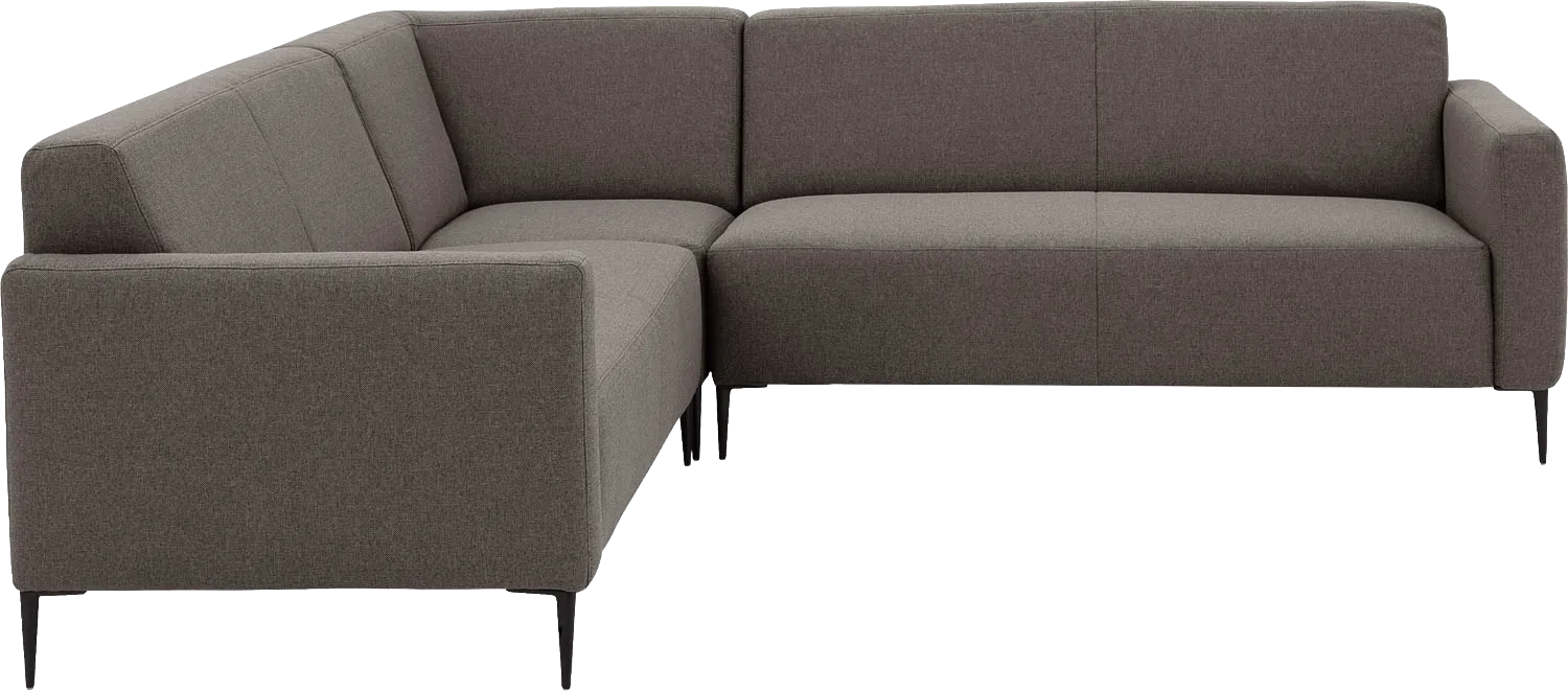 Goossens Bank Key West bruin, stof, 2,5-zits, modern design