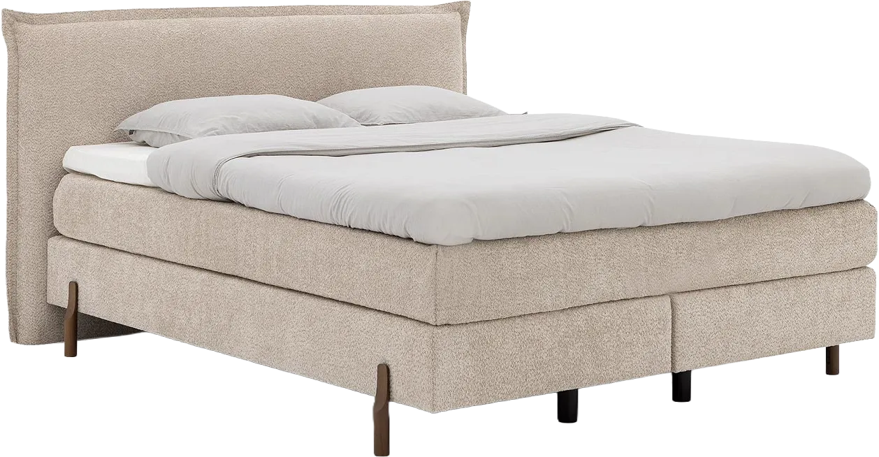 Goossens Boxspring Compleet Gs 200 Compleet, Vlak 160 x 200 cm box (=2x80cmx200cm) 2x matras gestoffeerd pocketvering,1x matrastopper fix comfort