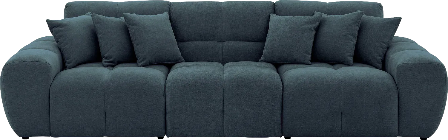 Goossens Excellent Bank Kubus blauw, stof, modern design