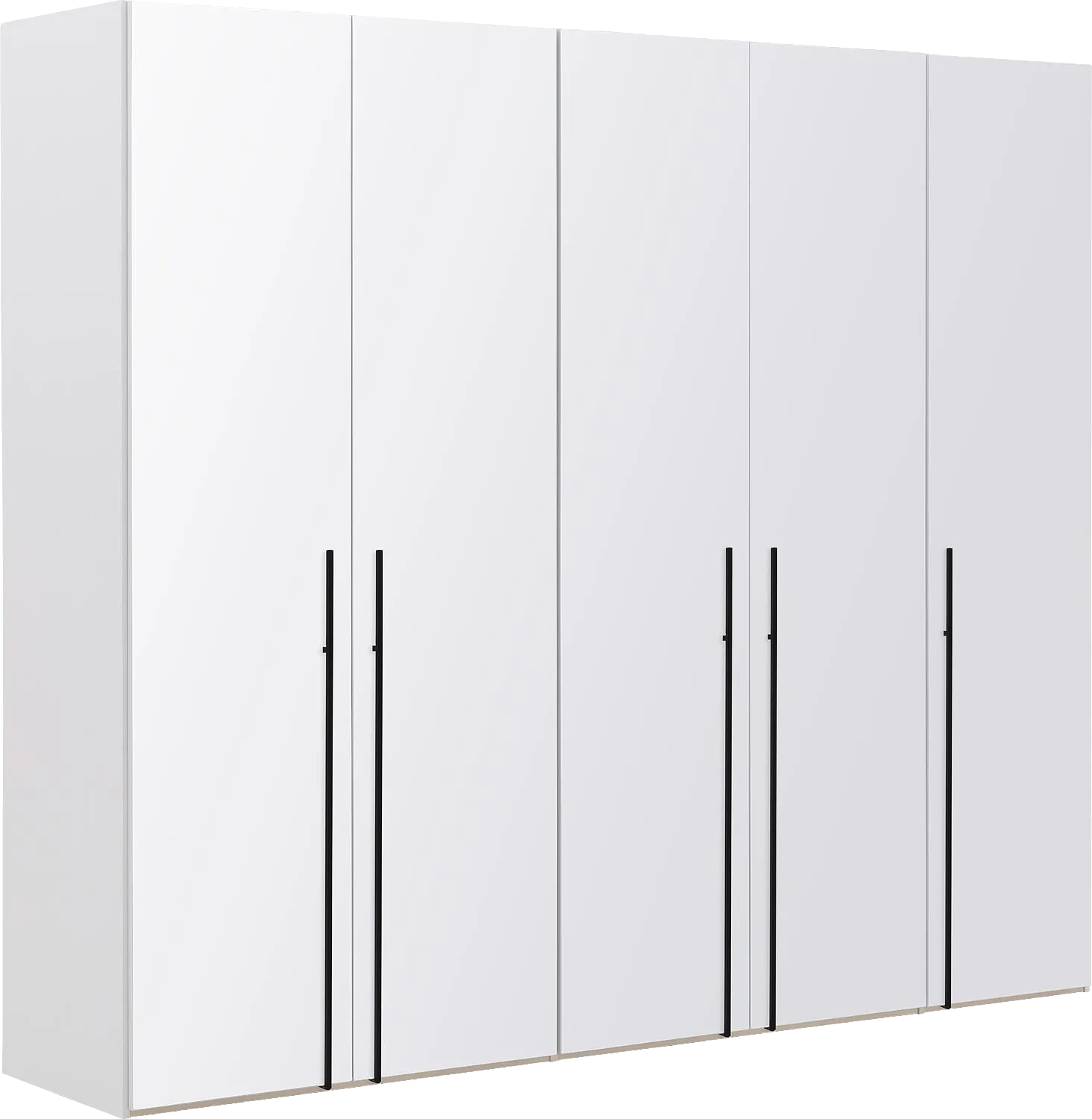 Goossens Kledingkast Easy Storage Ddk, Kledingkast 253 cm breed, 220 cm hoog, 5x glas draaideur
