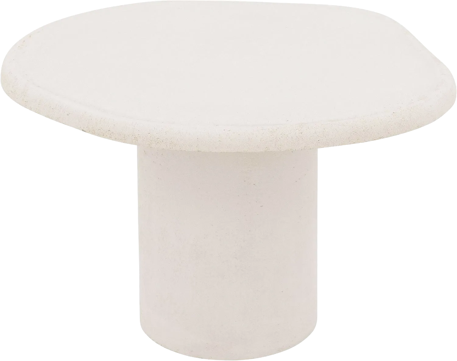 Goossens Salontafel Stone organisch, beton wit, urban industrieel, 50 x 31 x 40 cm