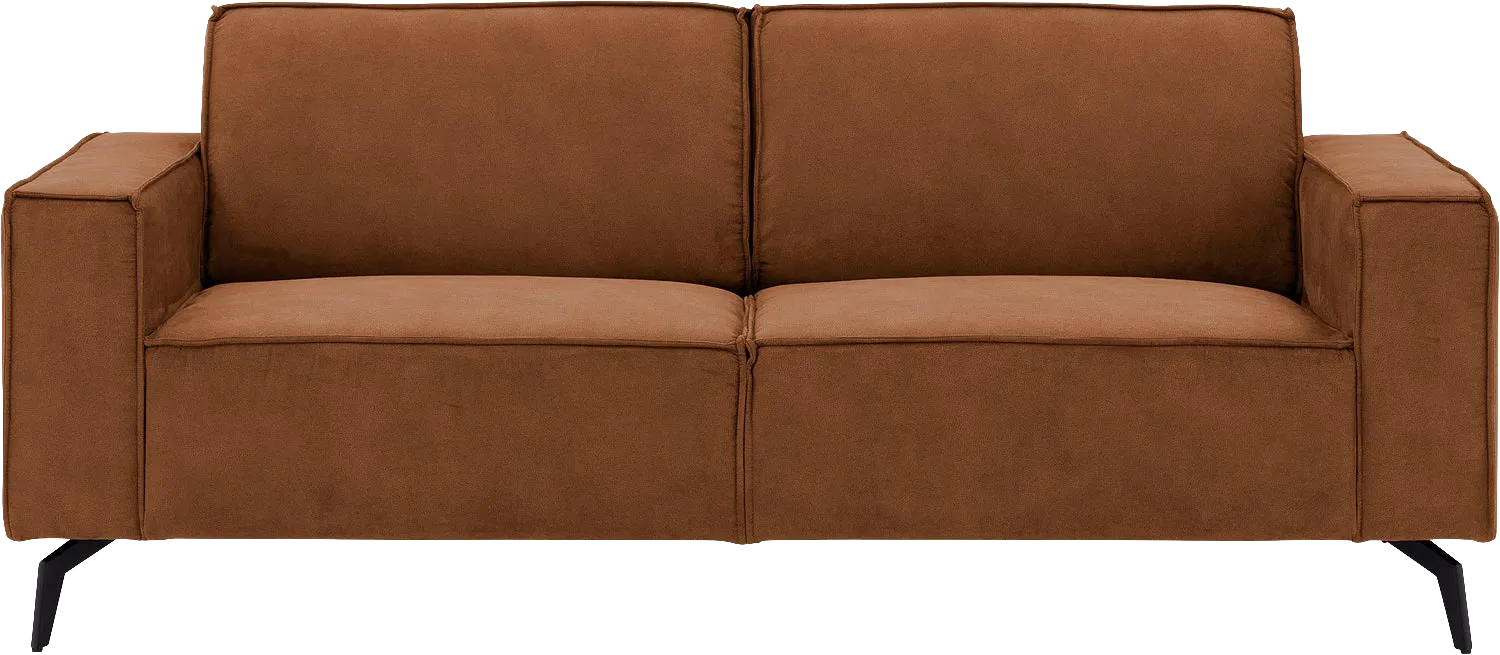 Goossens Hoekbank Hercules bruin, microvezel, 2,5-zits, modern design