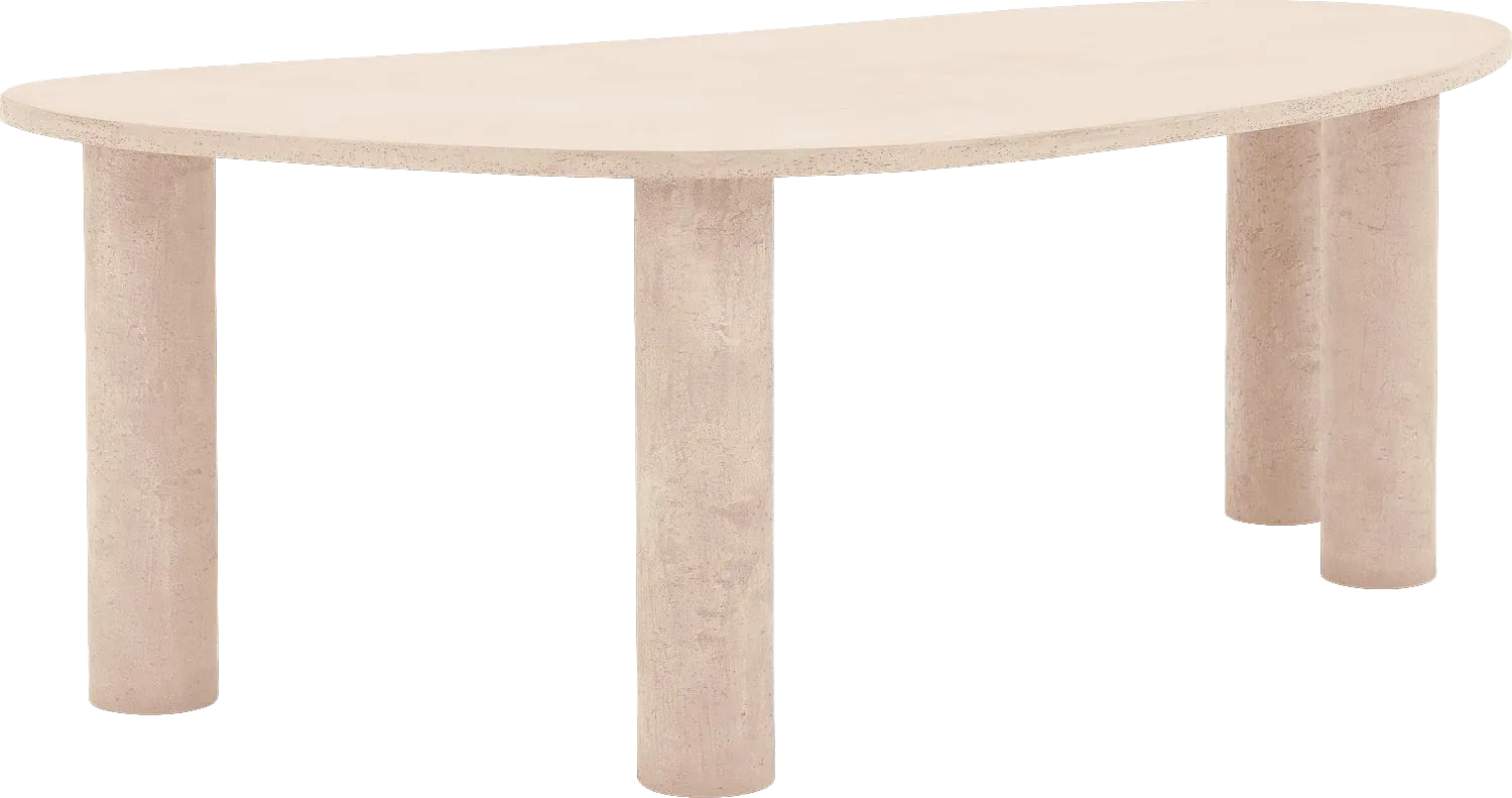Goossens Eettafel Stone, Organisch 220 x 120 cm