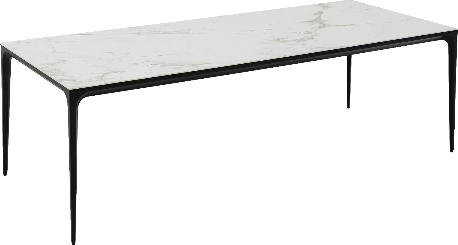 Goossens Mundi Eettafel Keramiek Wit - 8235366-goossens-mundi-eettafel-keramiek-wit-01
