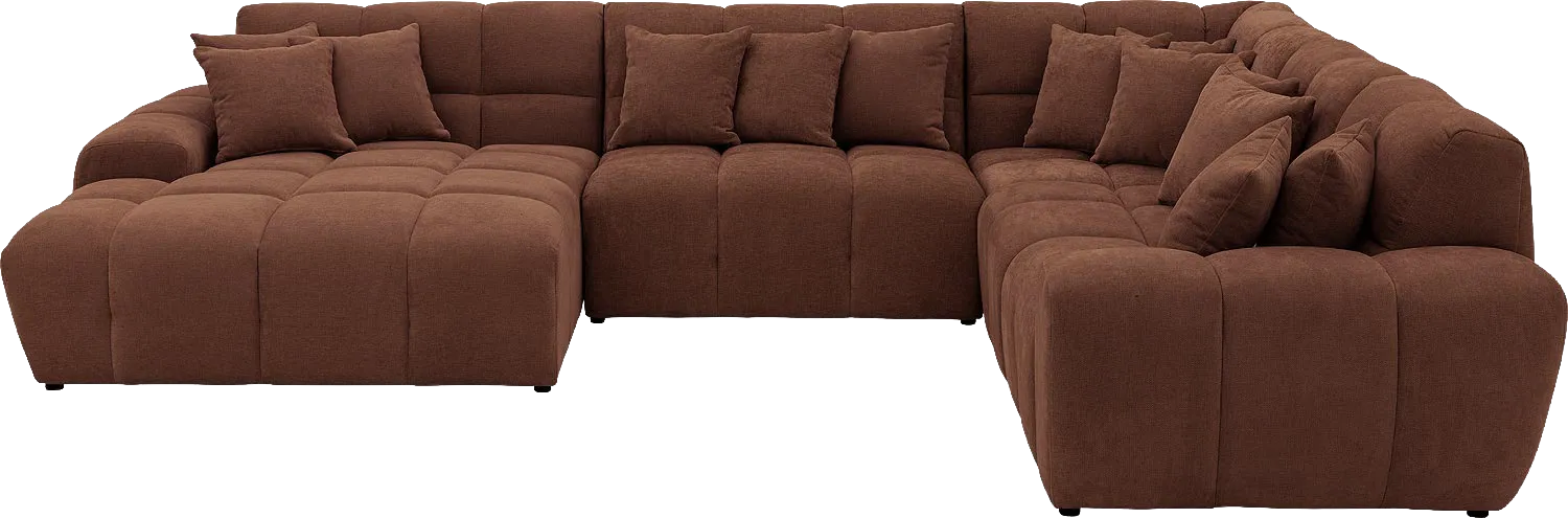 Goossens Excellent Kubus Bank Stof Bruin - 8252844-goossens-excellent-kubus-bank-stof-bruin-01