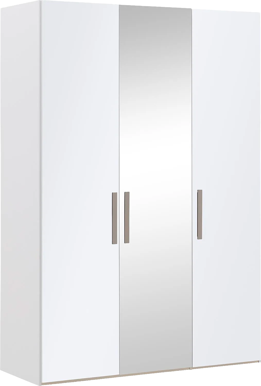 Goossens Kledingkast Easy Storage Ddk, Kledingkast 153 cm breed, 220 cm hoog, 2x glas draaideur en 1x spiegel draaideur midden