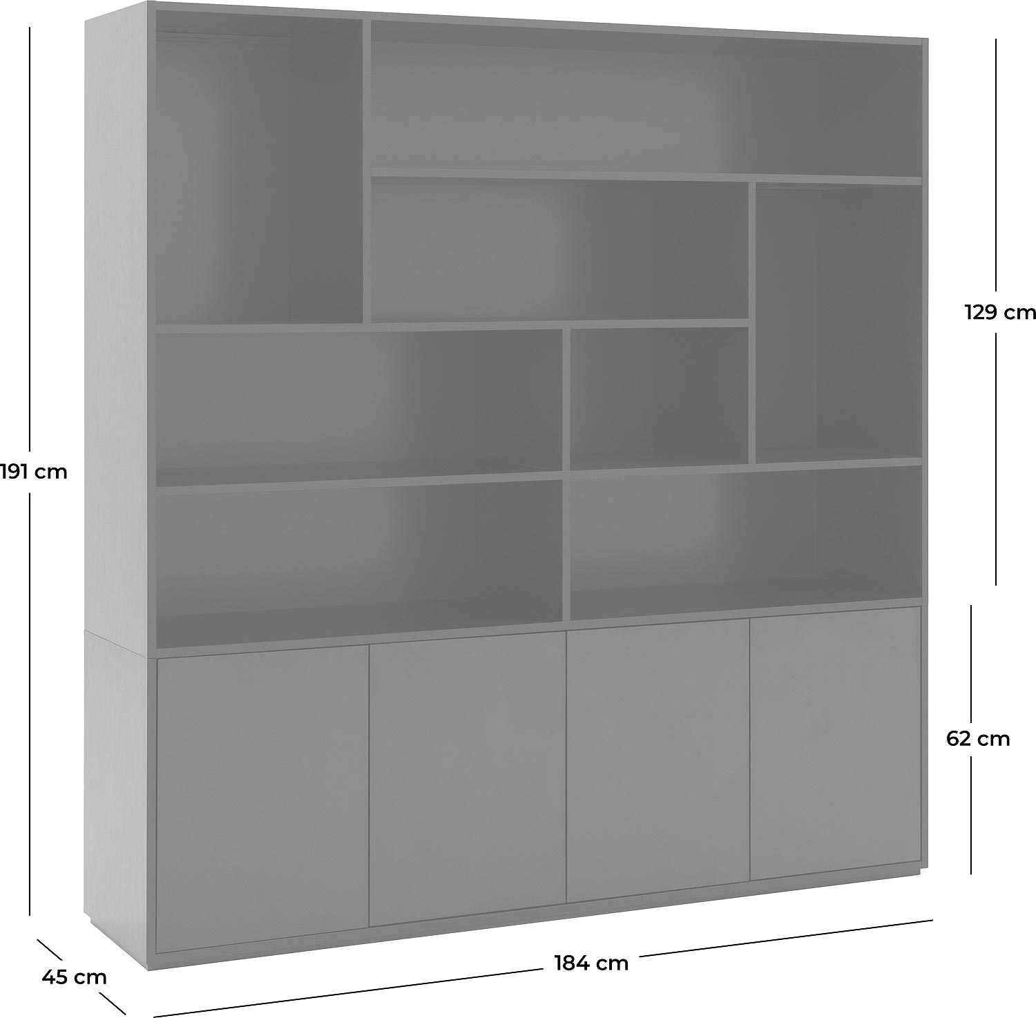 Goossens Basic Madrid Buffetkast Melamine - 8222630-goossens-basic-madrid-buffetkast-melamine-50