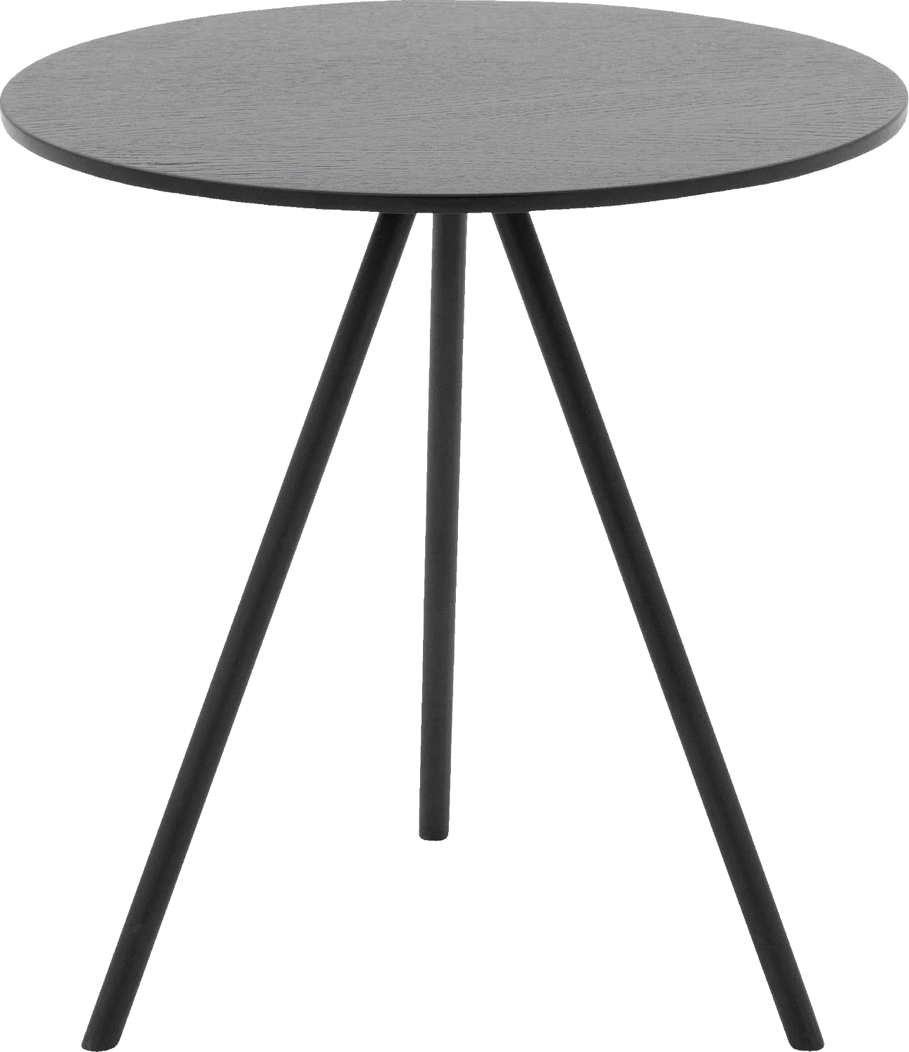 Goossens Salontafel Bo rond, hout eiken zwart, modern design, 40 x 42 x 40 cm