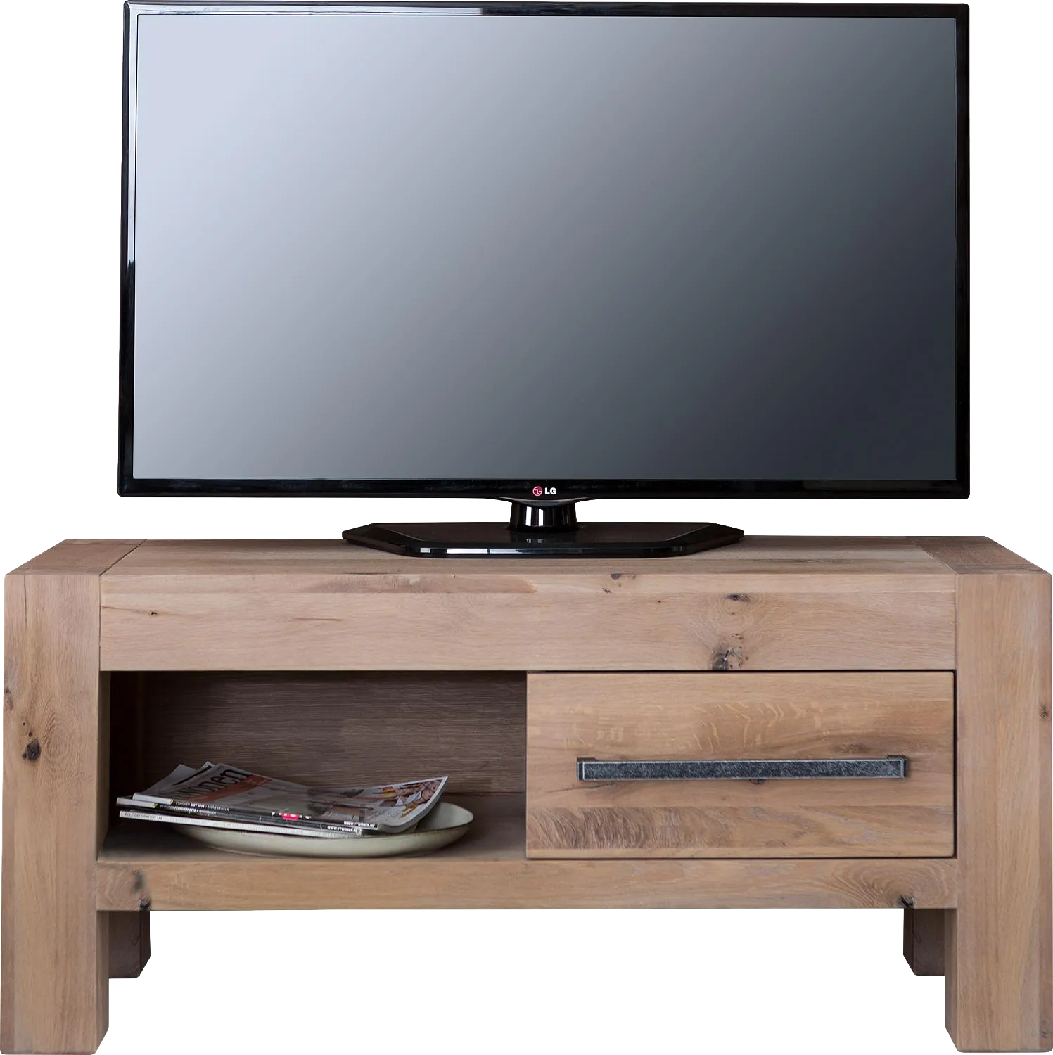 Goossens Tv Meubel Roots, 1 lade vsr 1 open vak vsl 45 cm diep