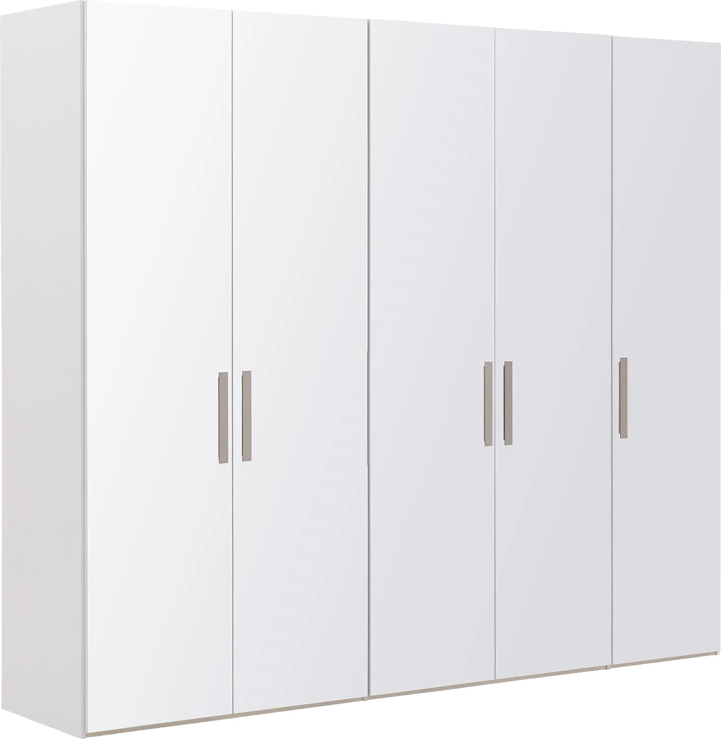Goossens Kledingkast Easy Storage Ddk, Kledingkast 253 cm breed, 220 cm hoog, 5x glas draaideur