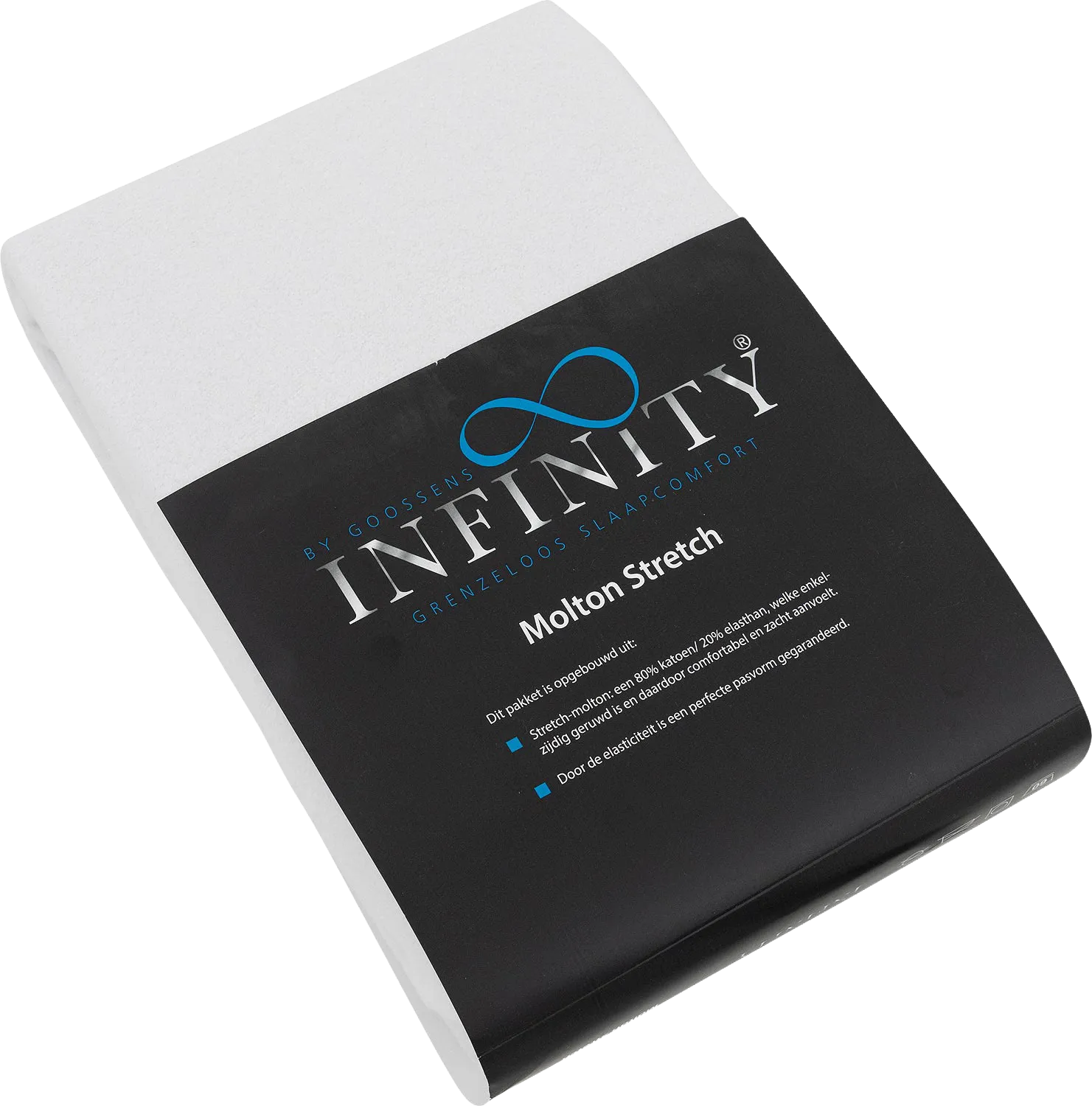 Goossens Molton Tbv Matras Infinity Matras Molton 25 Cm, Molton stretch tbv matras 80/90/100 x 200/210 cm