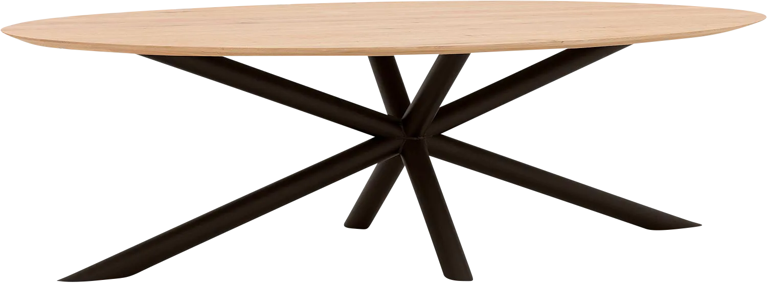 Goossens Excellent Eettafel Gs-1302, Ovaal 260 x 130 cm