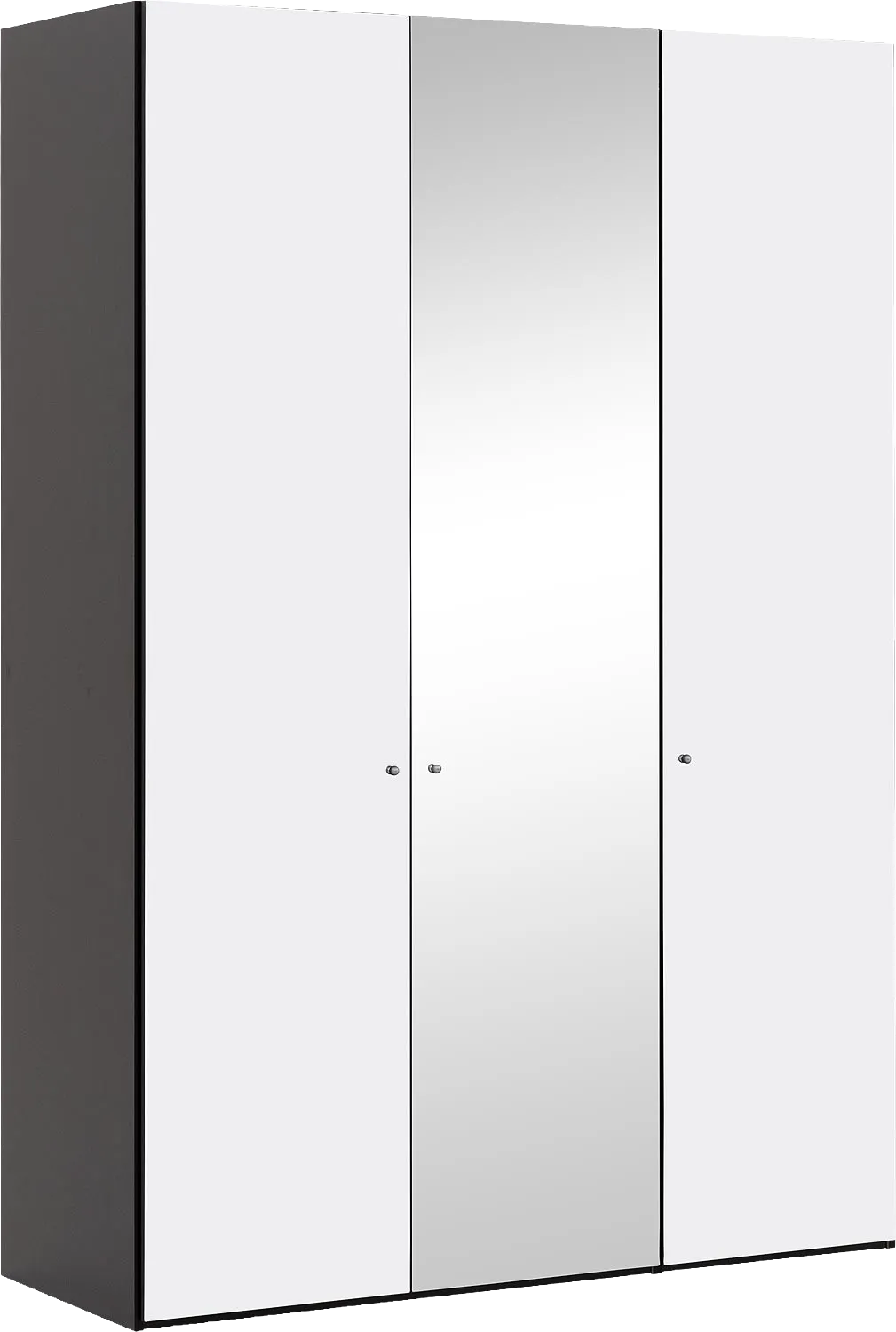 Goossens Kledingkast Easy Storage Ddk, Kledingkast 153 cm breed, 220 cm hoog, 2x draaideur en 1x spiegel draaideur midden
