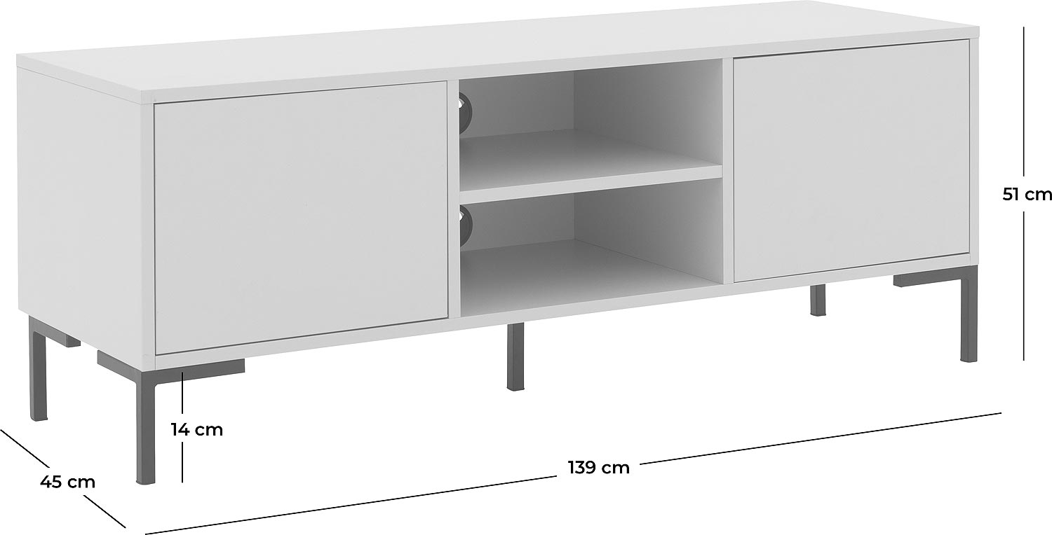 Goossens Basic Madrid Tv Meubel Melamine Bruin - 8231295-goossens-basic-madrid-tv-meubel-melamine-bruin-50