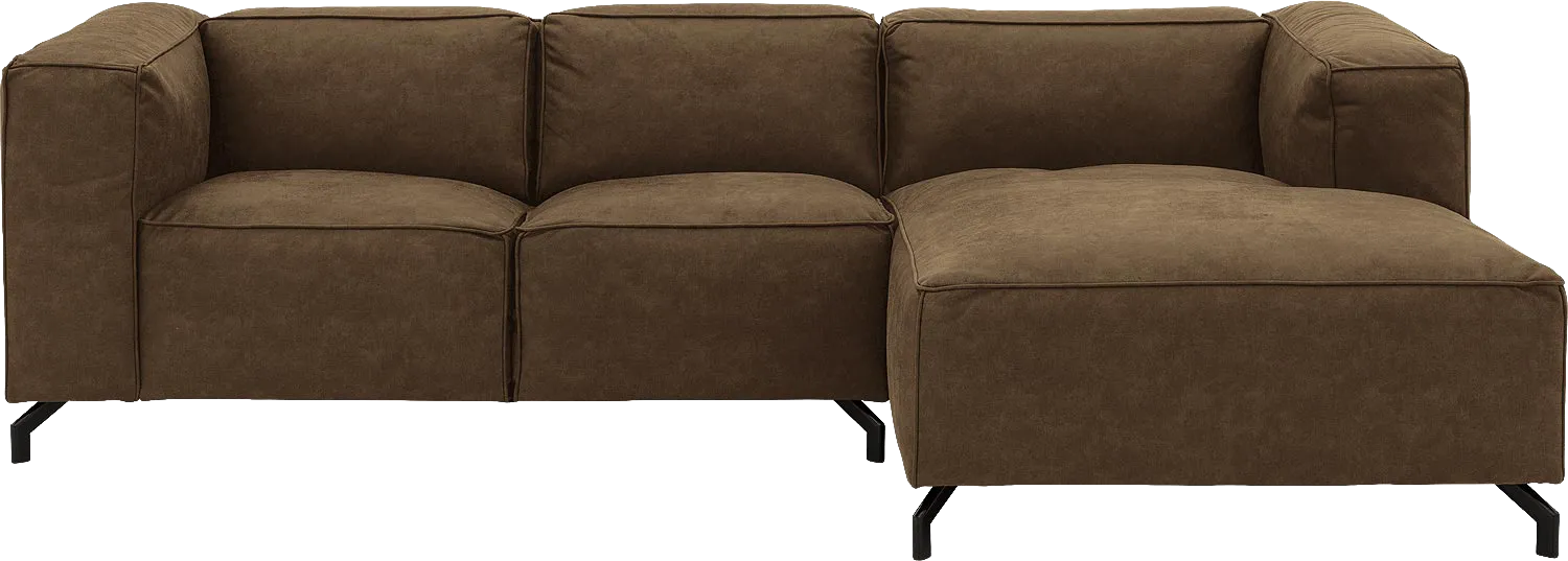 Goossens Bank Calvin groen, micro leer, 2-zits, modern design