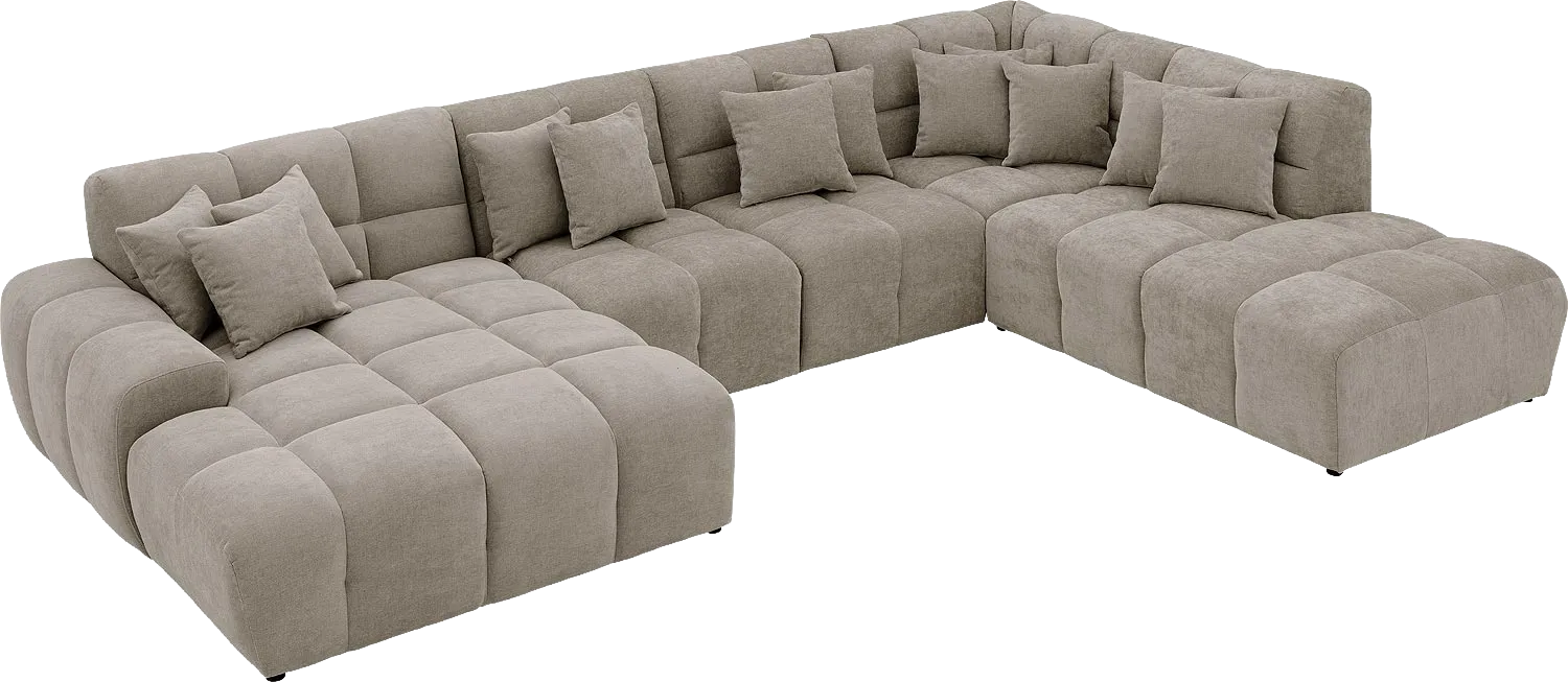 Goossens Excellent Kubus Bank Stof Bruin - 8252745-goossens-excellent-kubus-bank-stof-bruin-05