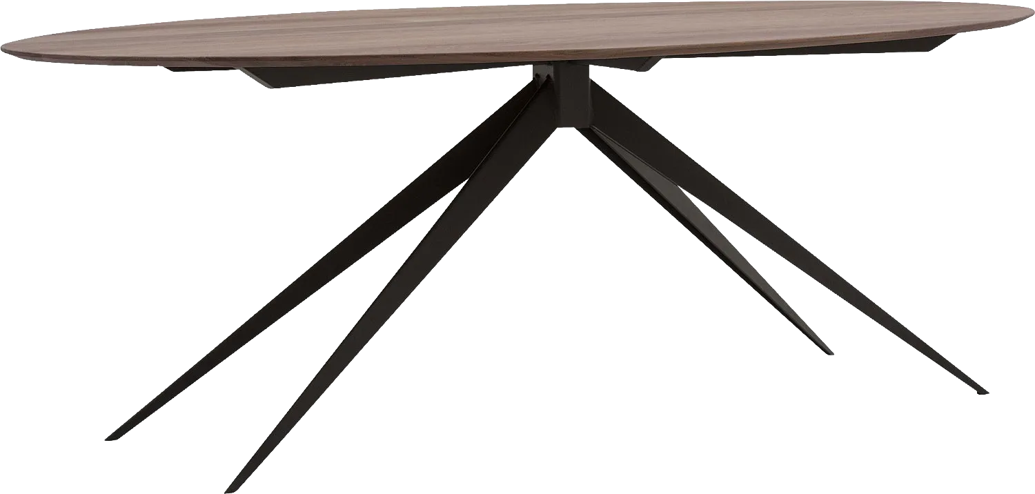 Goossens Excellent Eettafel Uniek, Ovaal 200 x 110 cm