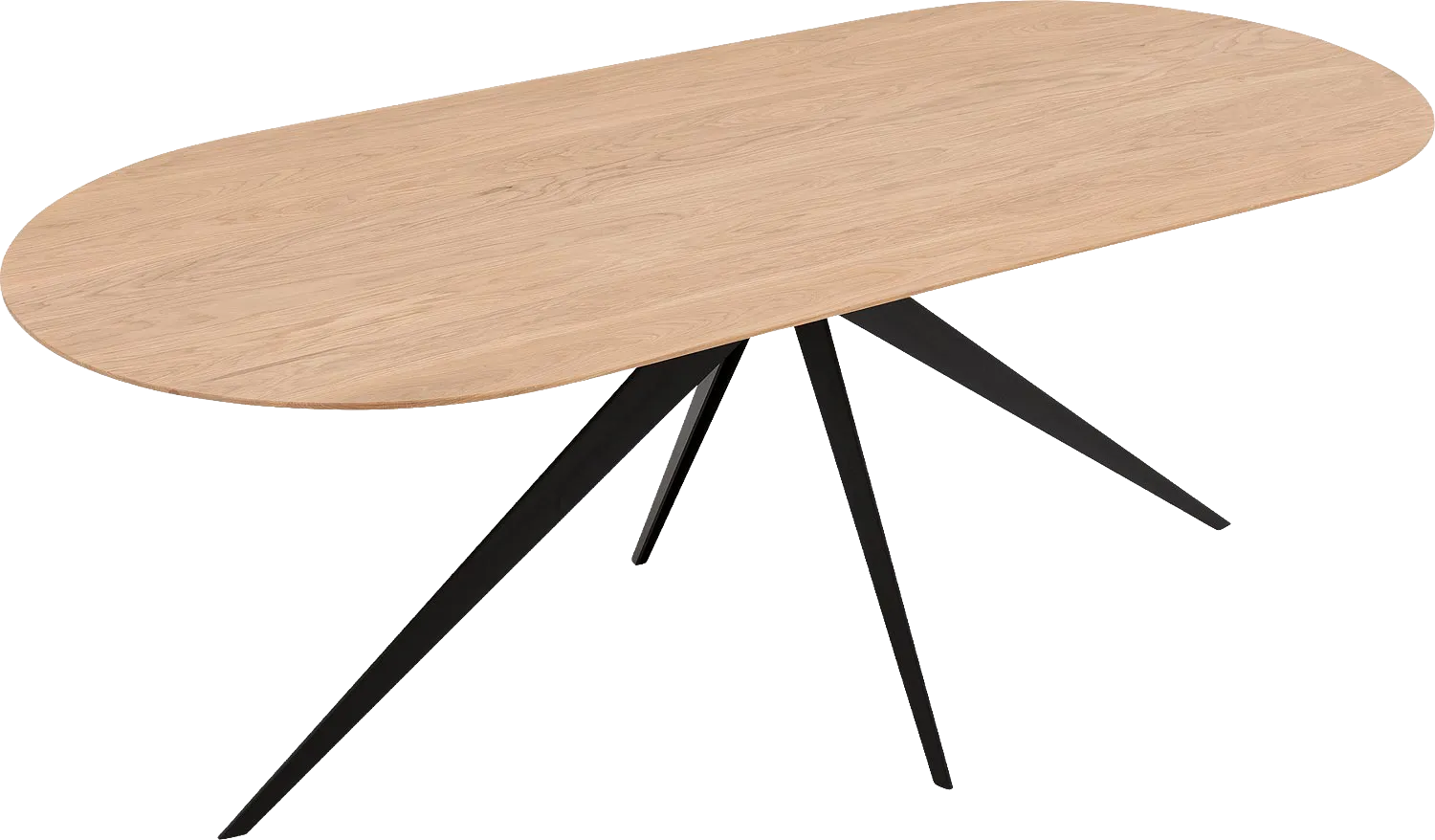 Goossens Excellent Eettafel Uniek, Semi rond 200 x 100 cm