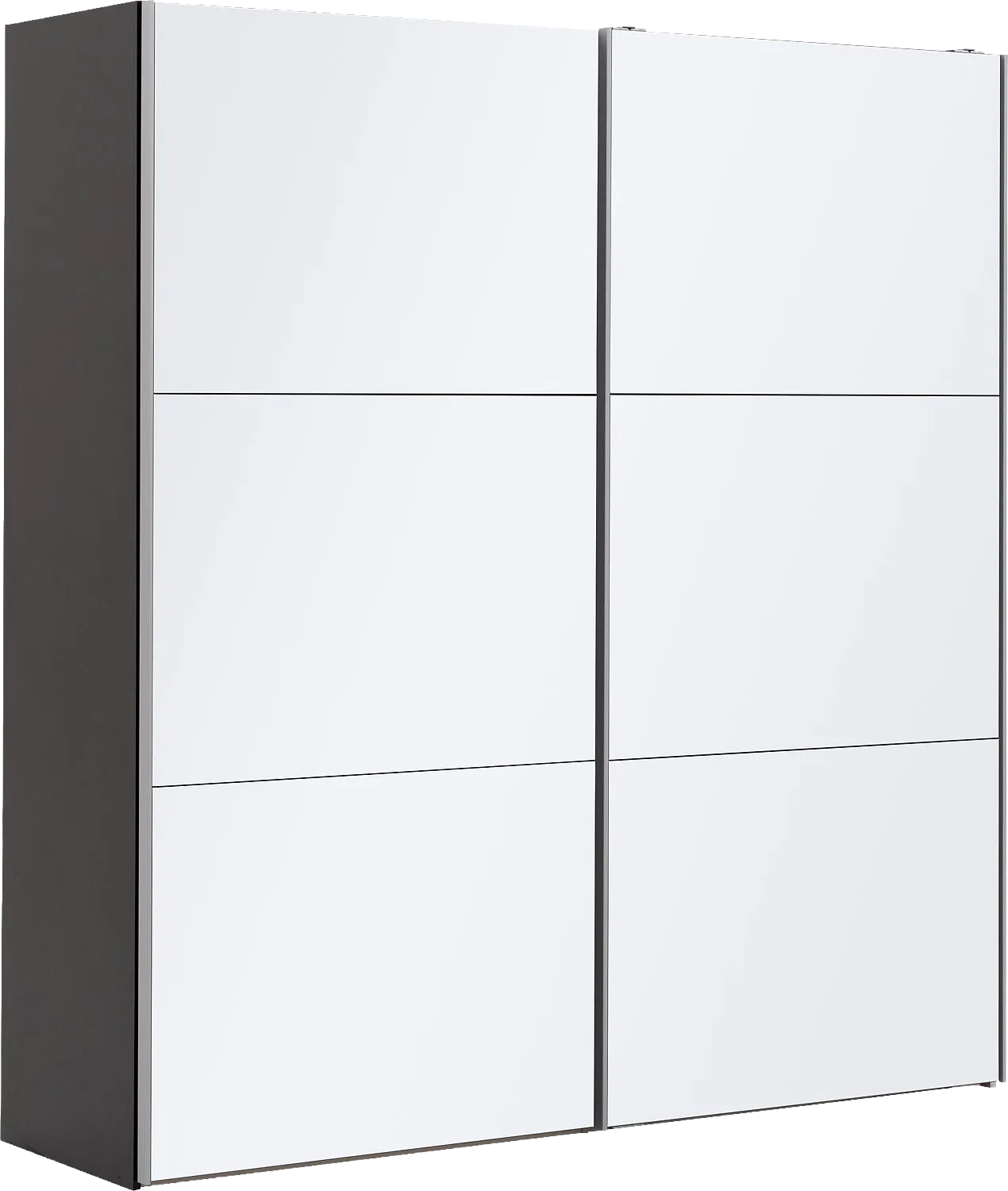 Goossens Kledingkast Easy Storage Sdk, 203 cm breed, 220 cm hoog, 2x 3 paneel glas schuifdeuren