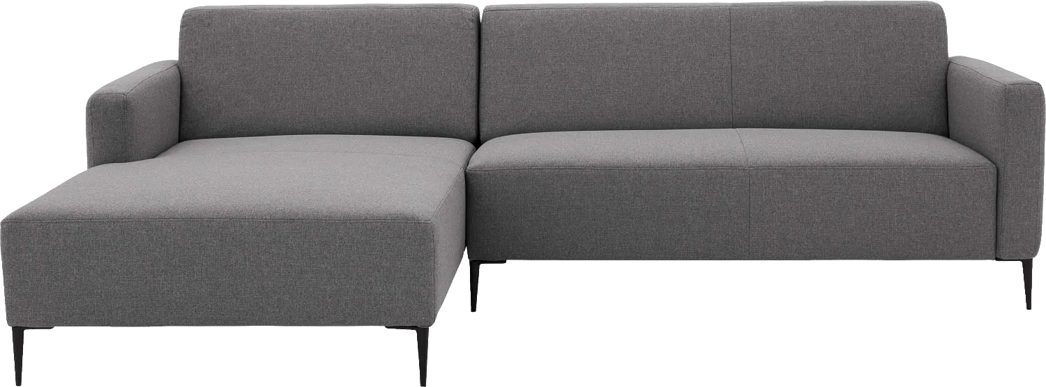 Goossens Bank Key West grijs, stof, 2,5-zits, modern design