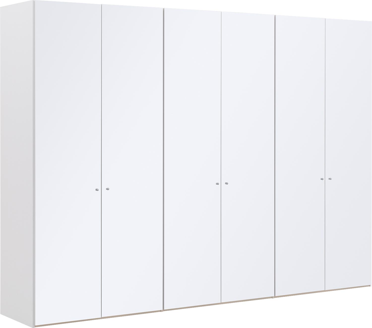 Goossens Kledingkast Easy Storage Ddk, Kledingkast 304 cm breed, 220 cm hoog, 6x glas draaideur