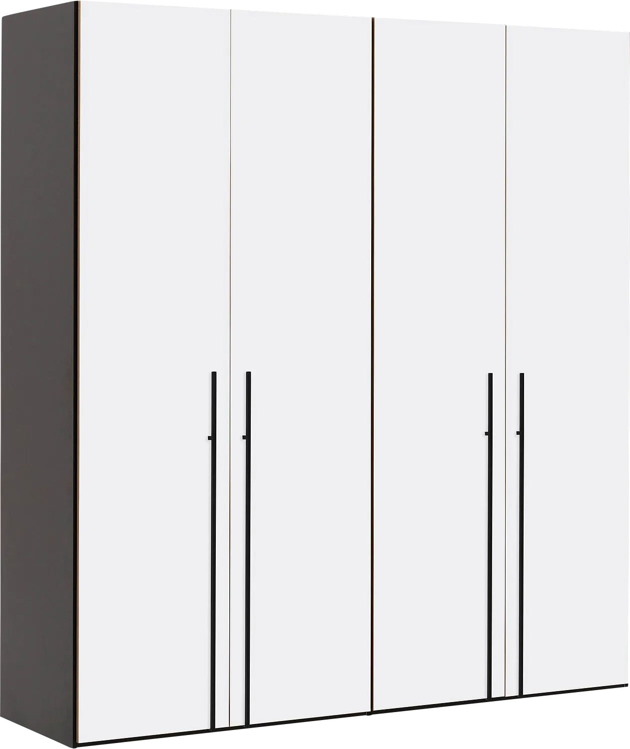 Goossens Kledingkast Easy Storage Ddk, Kledingkast 203 cm breed, 220 cm hoog, 4x glas draaideur