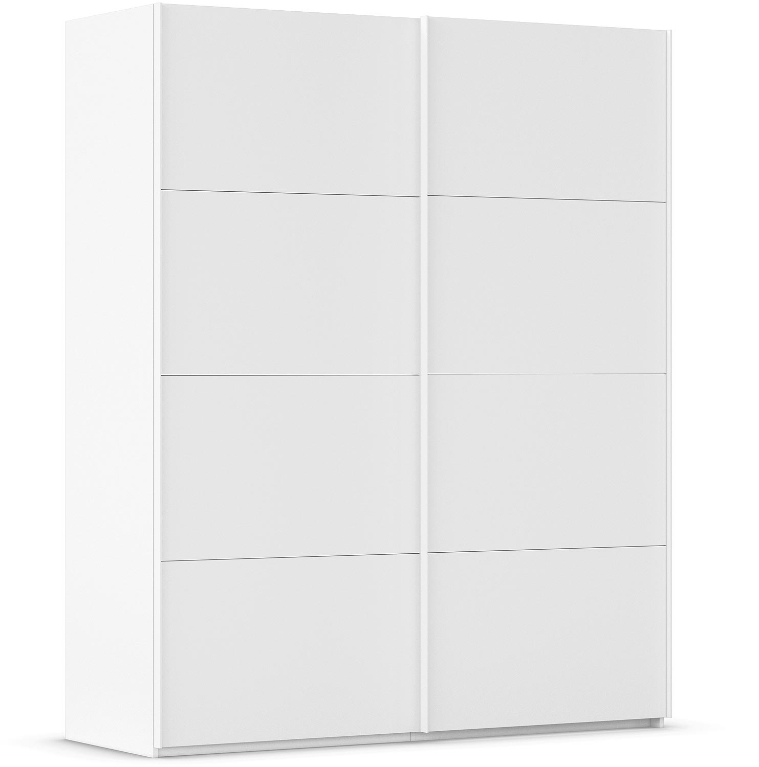 Goossens Excellent Kledingkast Finca Mat Glas, Slaapkamerkast 160 cm breed, 223 cm hoog, 2x 4 paneel glas schuifdeuren