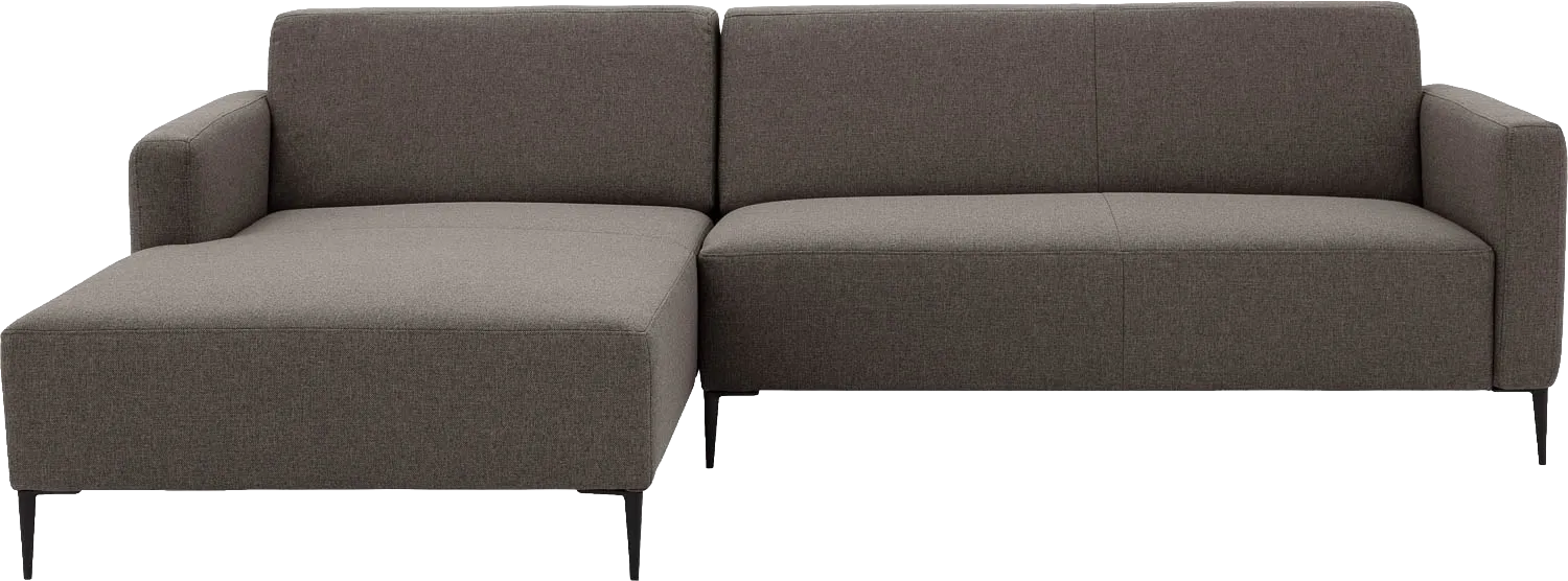 Goossens Bank Key West bruin, stof, 2,5-zits, modern design